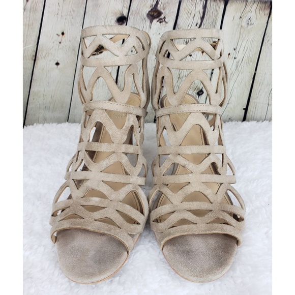 Vince Camuto Shoes - Vince Camuto Pelena Singback Taupe Sandal Heel